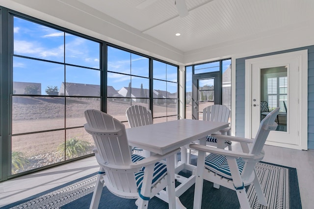 view of sunroom