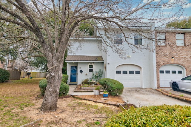 view of front facade with a garage