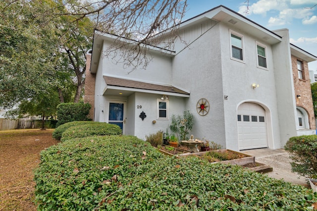 view of front facade with a garage