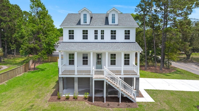 1577 Periwinkle Dr, Mount Pleasant, SC 29466 - view of front of property featuring roof with shingles, covered porch, and stairway