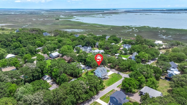 1577 Periwinkle Dr, Mount Pleasant, SC 29466 - aerial view of property and surrounding area with a nearby body of water and nearby suburban area
