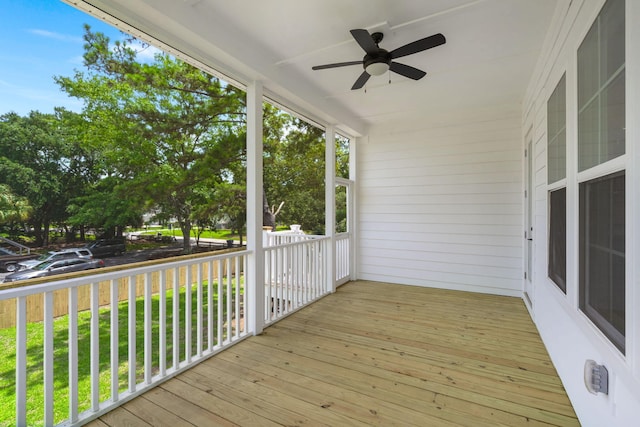 1577 Periwinkle Dr, Mount Pleasant, SC 29466 - wooden terrace with ceiling fan