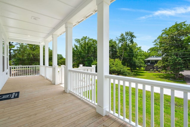 1577 Periwinkle Dr, Mount Pleasant, SC 29466 - wooden porch with a lawn
