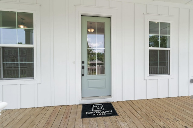 1577 Periwinkle Dr, Mount Pleasant, SC 29466 - view of exterior entry with board and batten siding