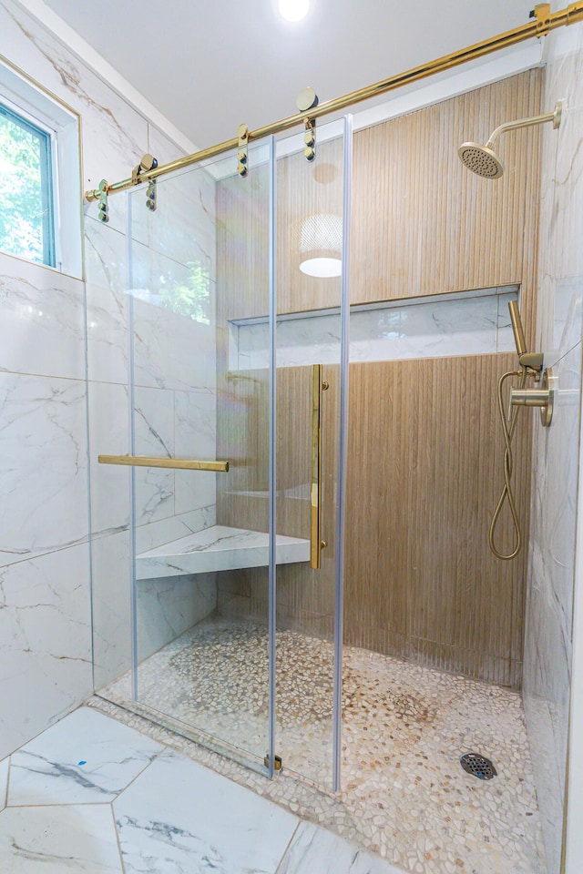 1129 Dickson Ave, Hanahan, SC 29410 - bathroom with a marble finish shower