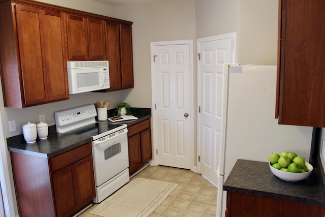 kitchen featuring white appliances