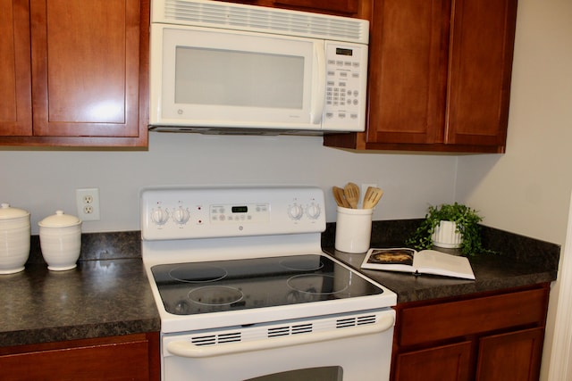 kitchen featuring white appliances