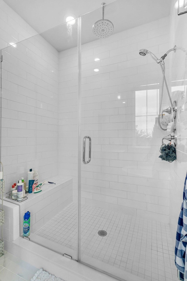 bathroom with walk in shower