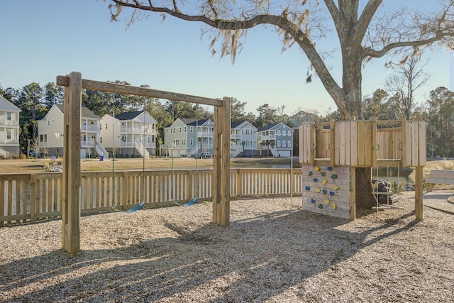 view of yard featuring a playground