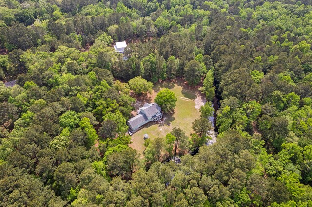 5950 Kelseys Mill Rd, Ravenel, SC 29470 - drone / aerial view with a wooded view