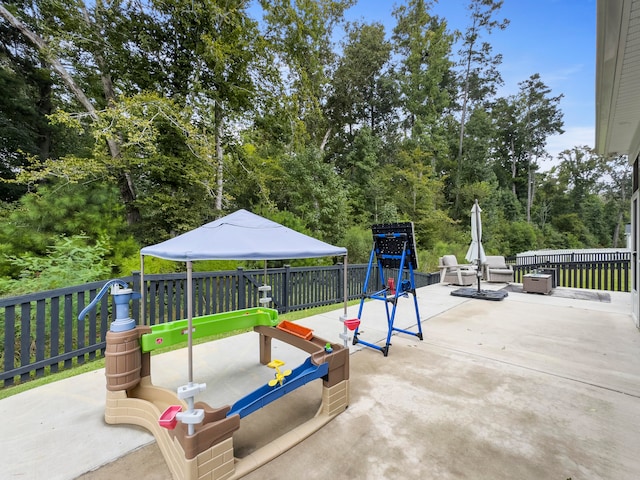 view of patio / terrace with a playground