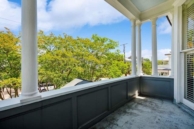 view of balcony