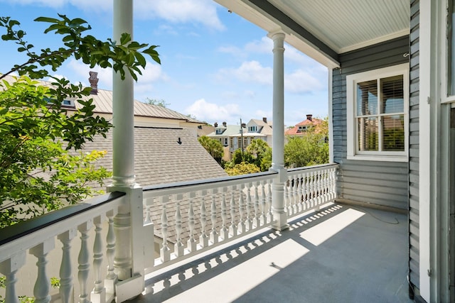 balcony with a residential view