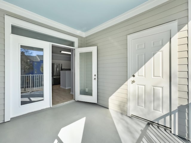 interior space with wood walls