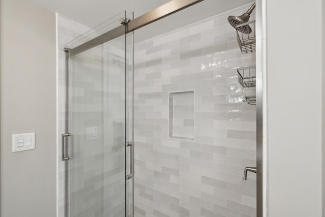 bathroom featuring walk in shower