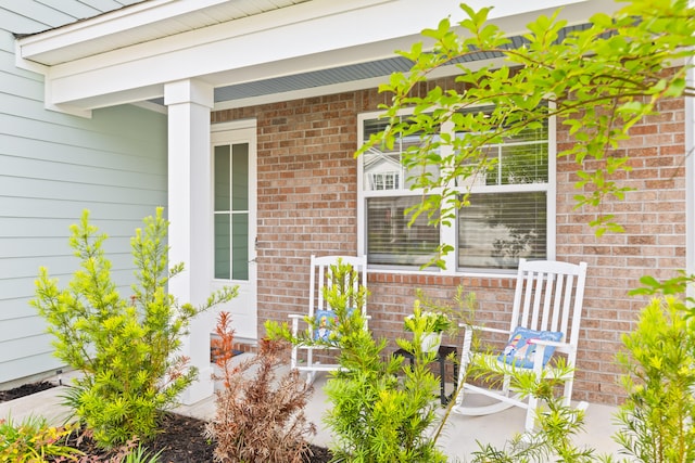 exterior space with covered porch