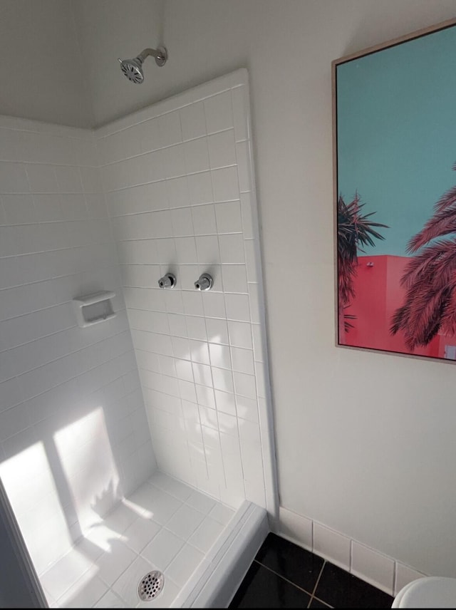 222 Braly Dr, Summerville, SC 29485 - bathroom with tile patterned flooring and a tile shower