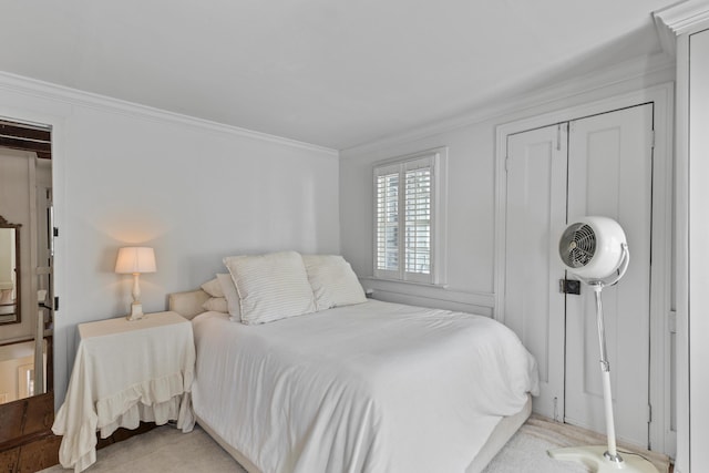 176 Smith St, Charleston, SC 29403 - bedroom featuring ornamental molding and light colored carpet