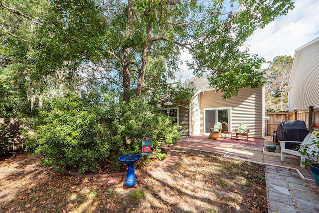 view of yard with a patio area