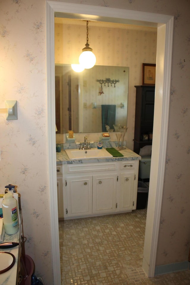 bathroom featuring vanity