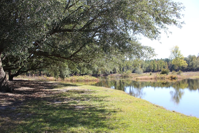 view of yard featuring a water view