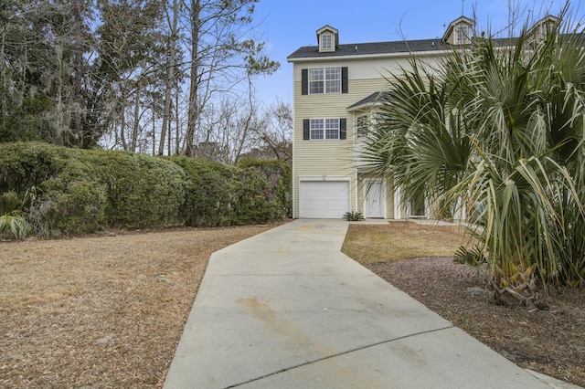 view of home's exterior featuring a garage