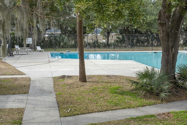 view of pool featuring a patio