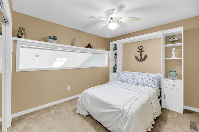 166 River Breeze Dr, Charleston, SC 29407 - carpeted bedroom featuring a skylight, ceiling fan, and baseboards