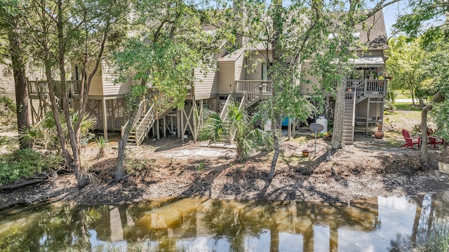 166 River Breeze Dr, Charleston, SC 29407 - water view featuring stairway