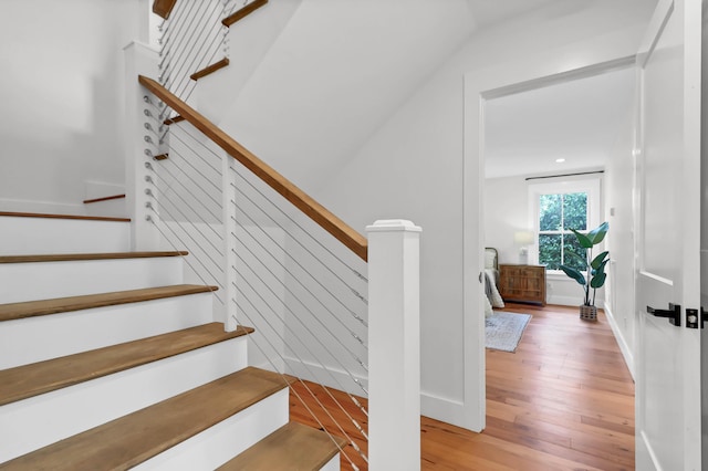 1151 Camellia Dr, Mount Pleasant, SC 29464 - stairway with wood-type flooring and baseboards