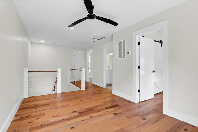 1151 Camellia Dr, Mount Pleasant, SC 29464 - spare room with wood finished floors, a ceiling fan, baseboards, and recessed lighting