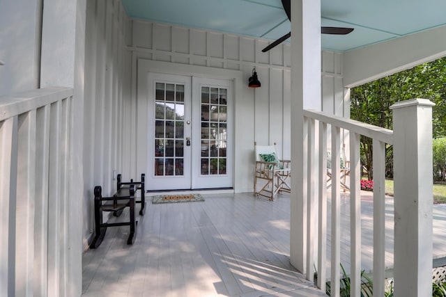 1151 Camellia Dr, Mount Pleasant, SC 29464 - wooden terrace featuring french doors and ceiling fan