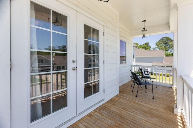 2828 Wagner Way, Mount Pleasant, SC 29466 - wooden deck featuring french doors