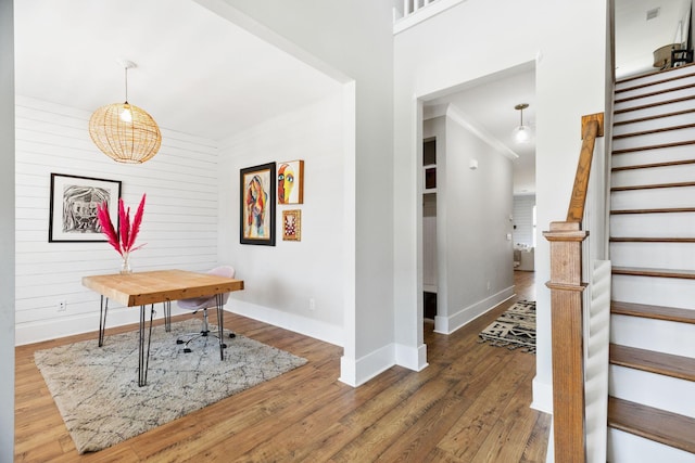 2828 Wagner Way, Mount Pleasant, SC 29466 - office featuring baseboards and wood finished floors