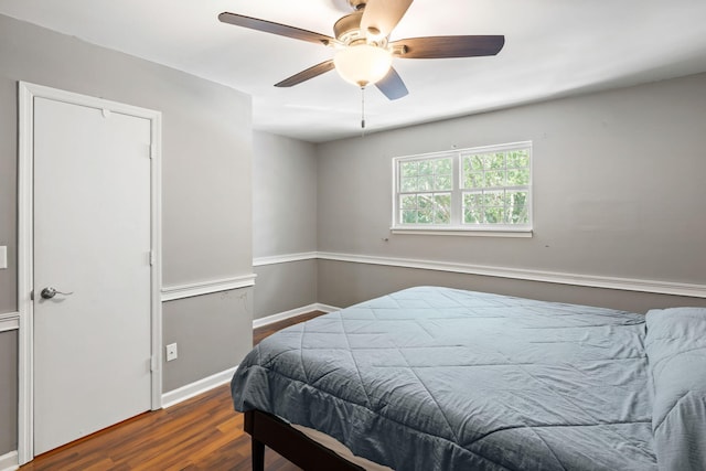 507 Stinson Dr Unit E8, Charleston, SC 29407 - bedroom with wood finished floors and ceiling fan