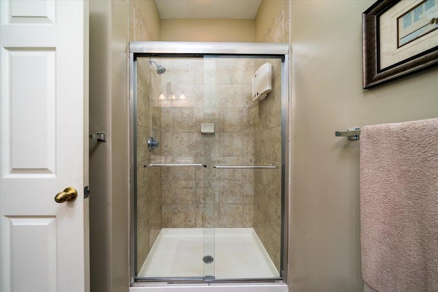 bathroom with an enclosed shower