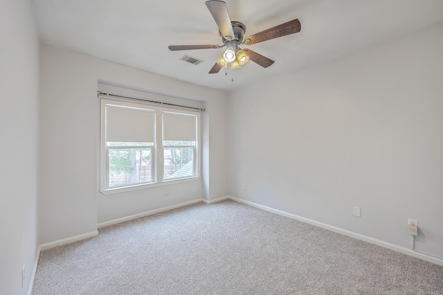 103 Laurens Ct, Summerville, SC 29485 - carpeted spare room featuring visible vents, baseboards, and ceiling fan