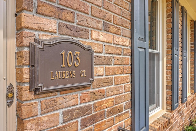 exterior details with brick siding