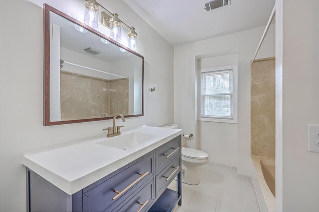 103 Laurens Ct, Summerville, SC 29485 - full bath with visible vents, toilet, tile patterned flooring, bathing tub / shower combination, and vanity