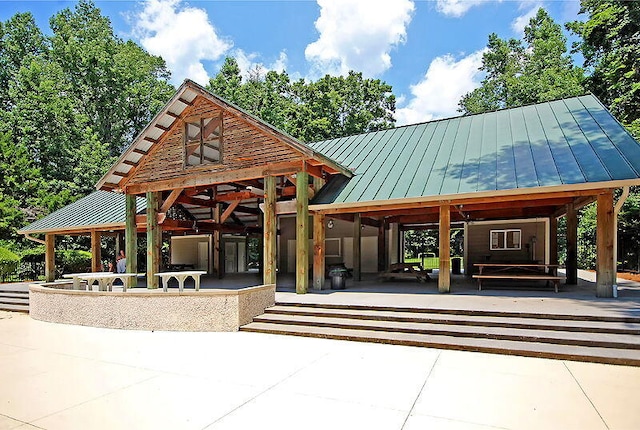 view of home's community featuring a carport and a gazebo