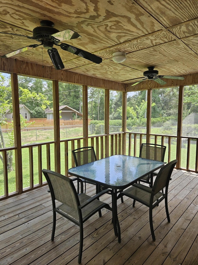 101 Brittany Ct, Summerville, SC 29485 - sunroom with a ceiling fan and outdoor dining area