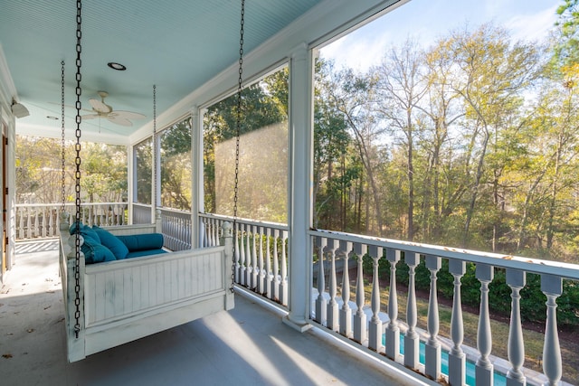 view of sunroom / solarium