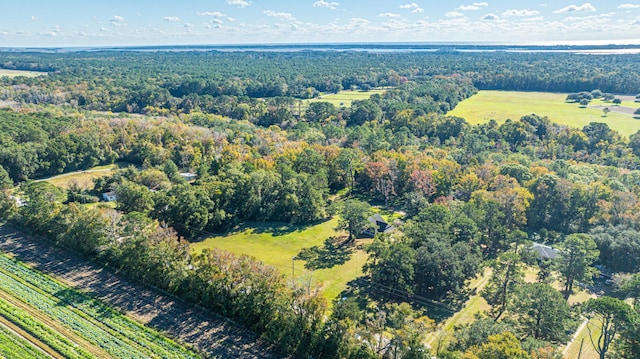 aerial view featuring a rural view