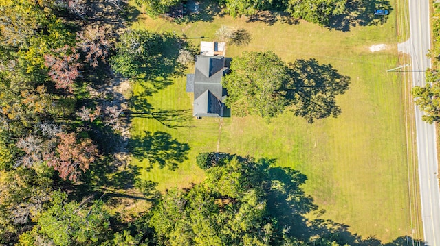 aerial view with a rural view