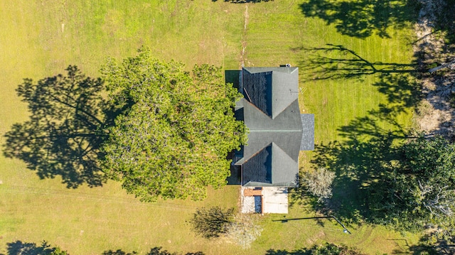 aerial view with a rural view