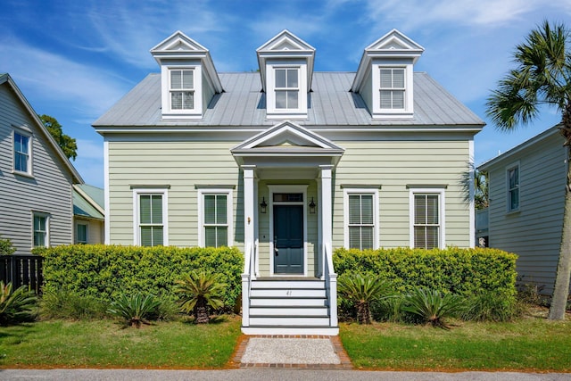 view of front of property with central AC