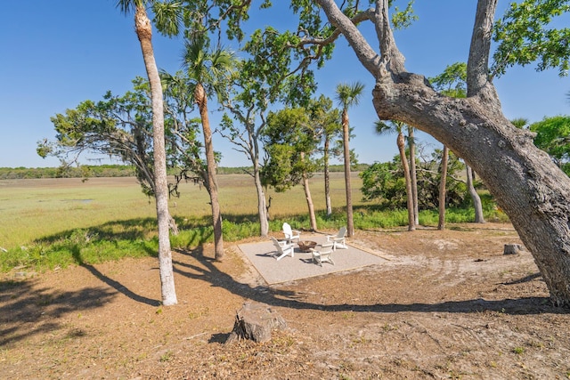123 Jungle Rd, Edisto Island, SC 29438 - view of yard featuring a fire pit