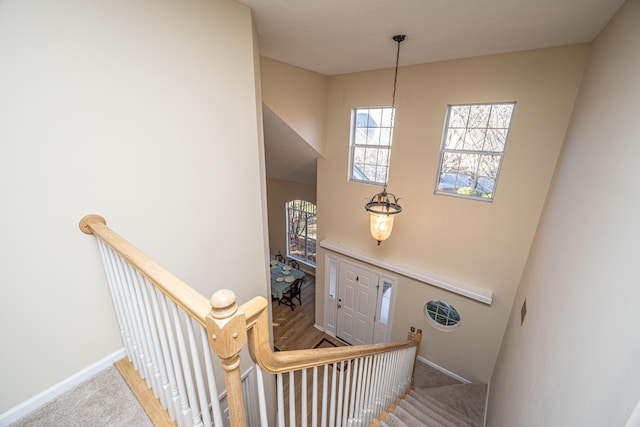 7011 Windmill Creek Rd, Charleston, SC 29414 - stairs with carpet and baseboards