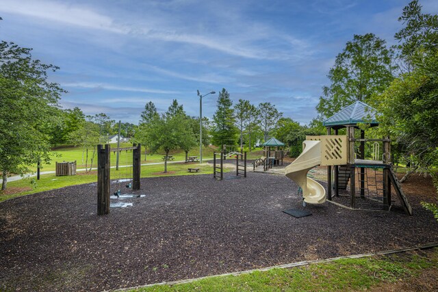 view of jungle gym featuring cooling unit