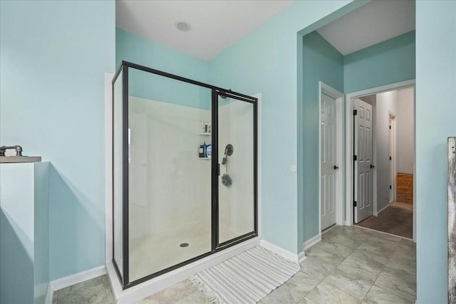 bathroom with an enclosed shower